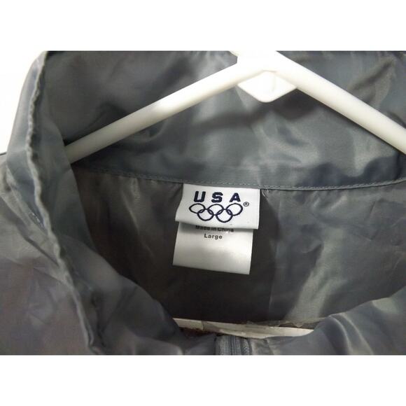 Olympic Team USA Windbreaker Jacket Adult Size Large Road To Rio 2016 Gray - Picture 3 of 8